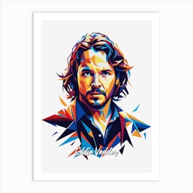 Eddie Vedder 01 Portrait Music Icon Style WPAP Pop Art Art Print