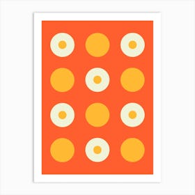 Mid Century Modern Geometric Pattern Póster