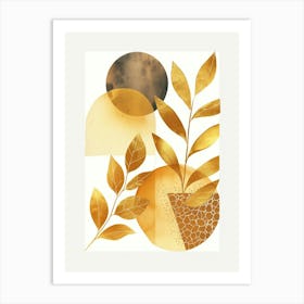 Golden Leaves 29 Art Print