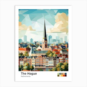 The Hague, Netherlands, Geometric Illustration 1 Poster Art Print