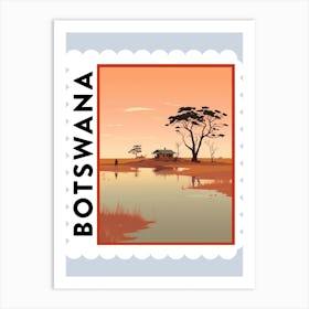 Botswana 2 Travel Stamp Poster Art Print