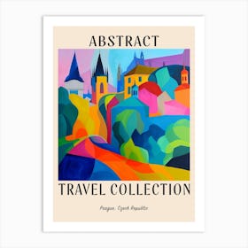 Abstract Travel Collection Poster Prague Czech Republic 4 Art Print