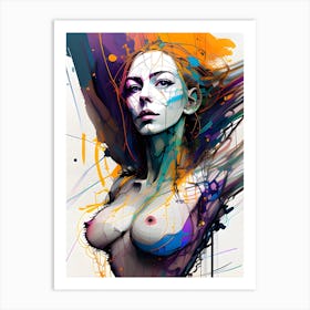 Topless Goddess  Art Print