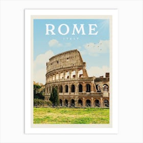 Rome Italy Colosseum Travel Poster 2 Art Print