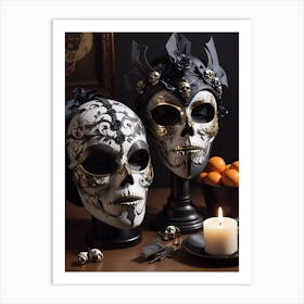 Two Skulls Art Print