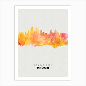 Kansas City Missouri City watercolor Art Print