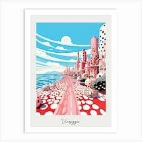 Poster Of Viareggio, Italy, Illustration In The Style Of Pop Art 2 Art Print