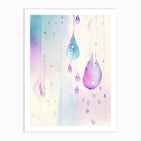 Water Droplets Waterscape Gouache 1 Art Print