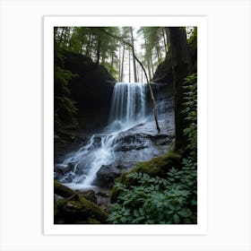 Waterfall In The Woods 4 Art Print