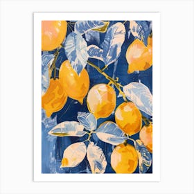 Lemons On A Branch 15 Art Print