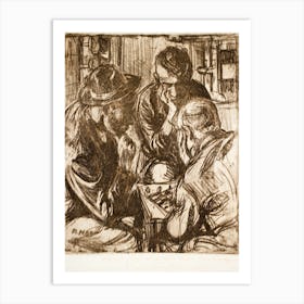 The Chess Players (1909), Pekka Halonen Art Print