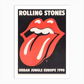 Rolling Stones Urban Jungle Europe 1990 Poster Art Print