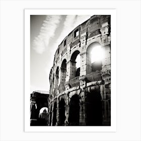 Rome, Black And White Analogue Photograph 2 Art Print
