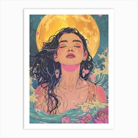 Moon Girl 3 Art Print