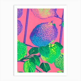 Cherimoya Risograph Retro Poster Fruit Art Print