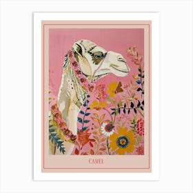 Floral Animal Painting Camel 2 Poster Art Print