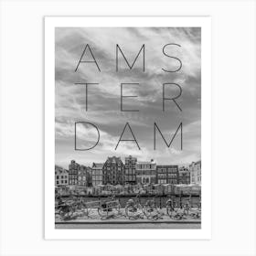 Amsterdam Singel Canal With Flower Market Art Print