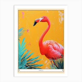 Greater Flamingo Greece Tropical Illustration 8 Poster Art Print