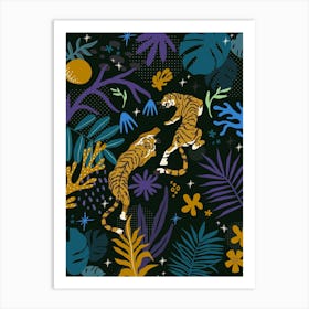 Jungle Tigers Art Print