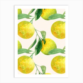 Watercolor Lemons Art Print