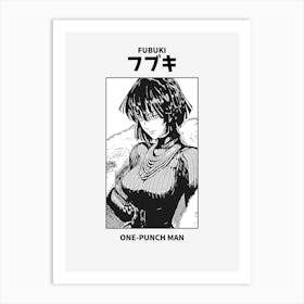 OnePunch Man Fubuki Black and White Art Print