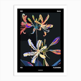 No Rain No Flowers Poster Agapanthus 4 Art Print