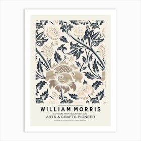William Morris Beige Floral Poster Art Print