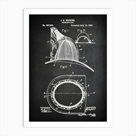 Fireman S Helmet Patent, Fireman S Helmet Poster, Fireman Helmet Print, First Fireman Helmet Art, Fireman Helmet Decor, Fireman S Hat, Cf2091 Art Print