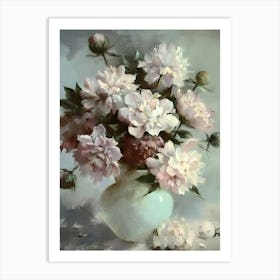 Peonies In A Vase 2 Art Print