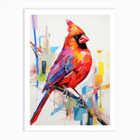 Colourful Bird Painting Northern Cardinal 2 Art Print
