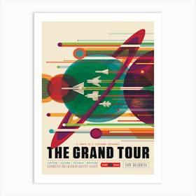 NASA Grand Tour Vintage Space Poster Art Print