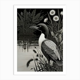 Nocturnal Loon2 Art Print