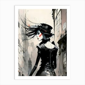 Gothic Woman Art Print