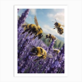 Halictidae Bee Storybook Illustration 17 Art Print