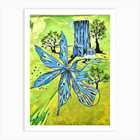 Blue Dragonfly Art Print