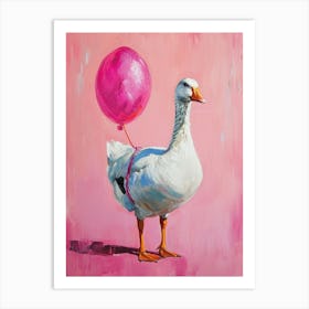 Cute Goose 2 With Balloon Art Print