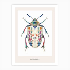 Colourful Insect Illustration Flea Beetle 17 Poster Art Print