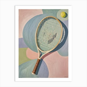 Pastel Tennis Art Print