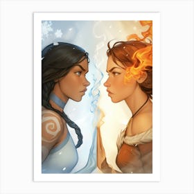 Snow and Flame Art Print