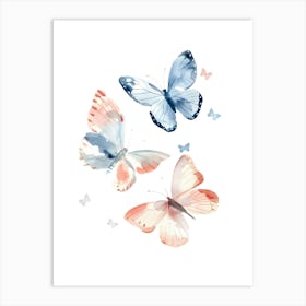 Watercolor Butterflies Art Print