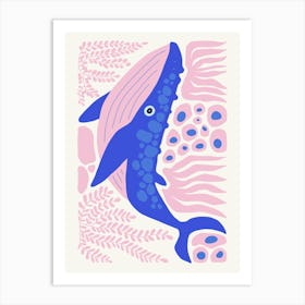 Whale Ocean Collection Boho Art Print