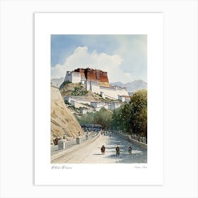 Potala Palace, Tibet 1 Watercolour Travel Poster Art Print