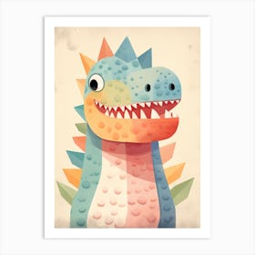 Colourful Dinosaur 1 Art Print