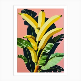 Bananas Palm Leaf Art Print