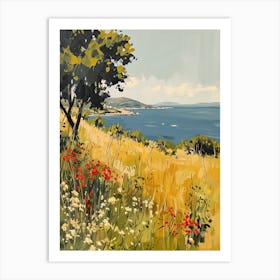 Mediterranean Seaside Meadow - expressionism 4 Art Print