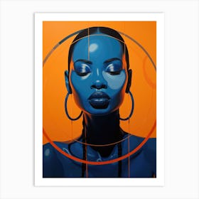 Blue Woman 4 Art Print