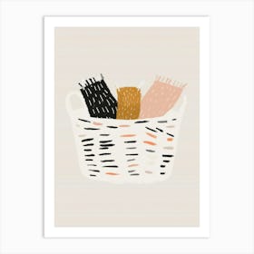 Basket Of Clothes 6 Art Print