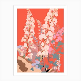 Snapdragons Flower Big Bold Illustration 4 Art Print