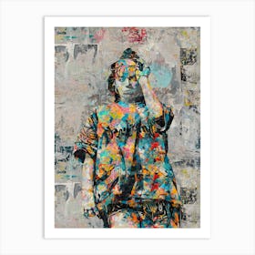 Abstract Billie Eilish Art Print