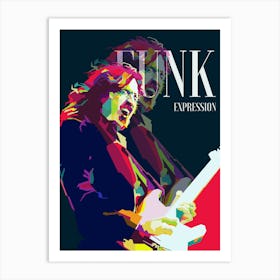 John Frusciante Rhcp Guitarist Pop Art Wpap Art Print